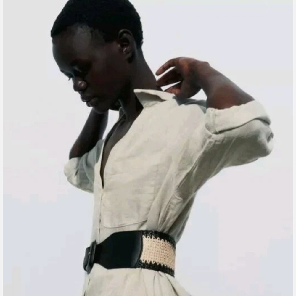 Women's Black and Tan Belt